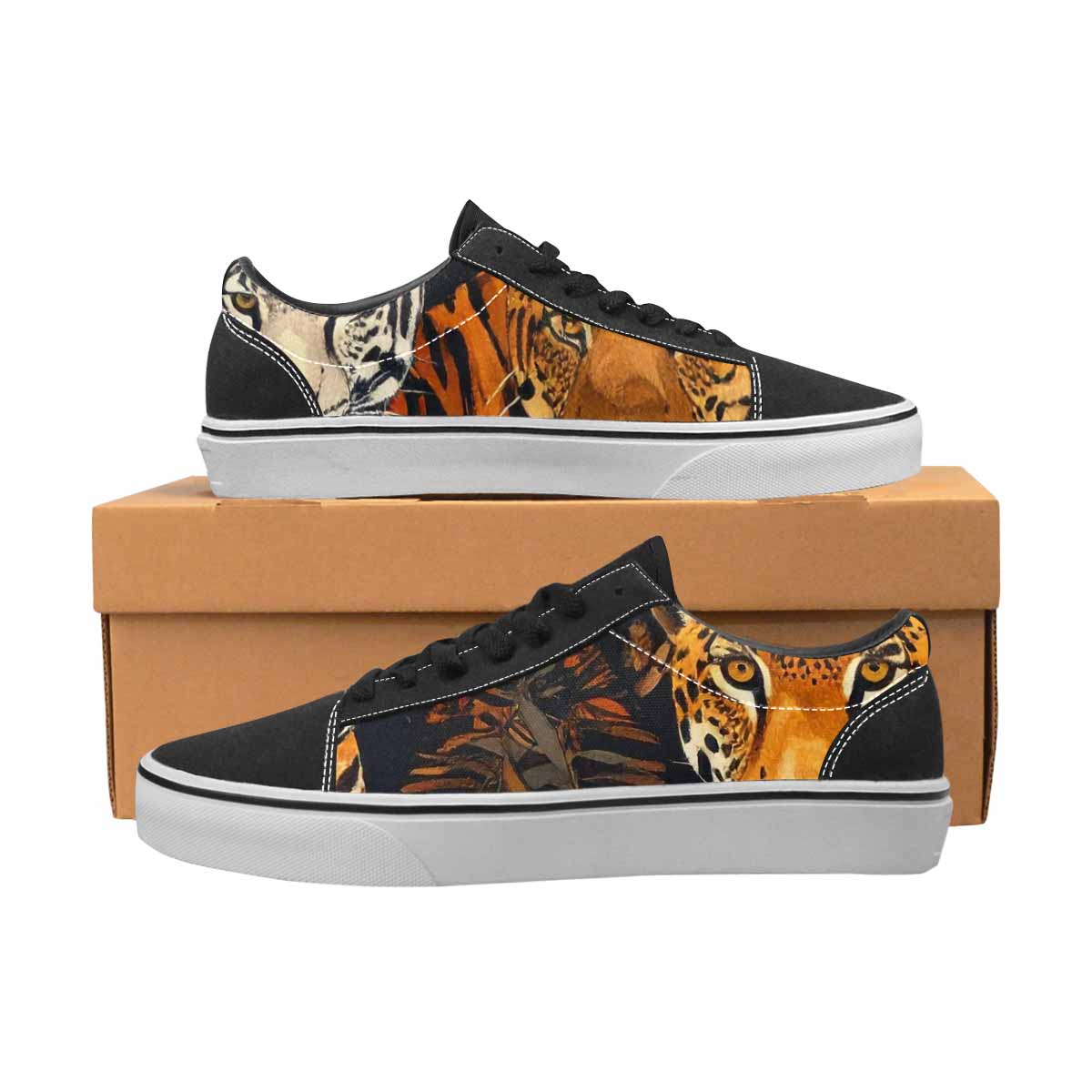 MEN'S Animal Print Canvas Lace-Up Cottagecore Sneakers