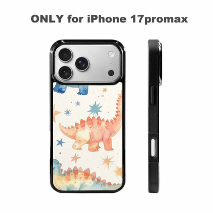 iPhone 17 Pro Max Case — Retro Dinosaurs Star Galaxy Space, Unique Phone Case Design