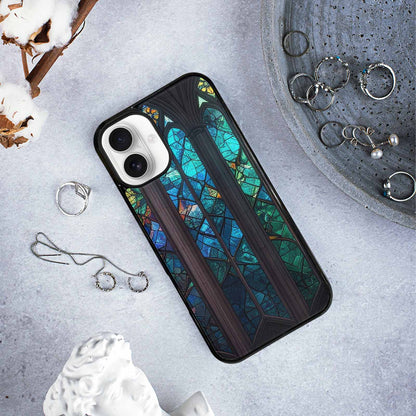 iPhone 16 Plus Case — Stained Glass Cathedral, Unique Phone Case Design