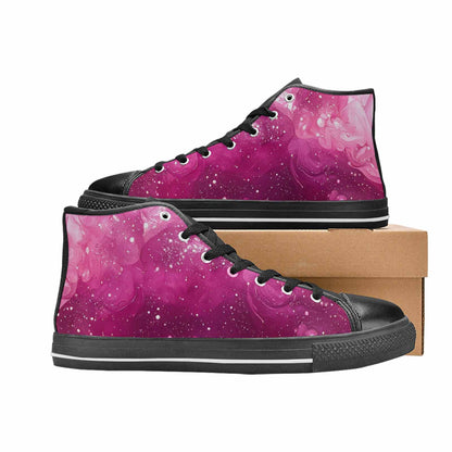 WOMEN'S Galaxy Art - High Top Canvas Grunge Shoes