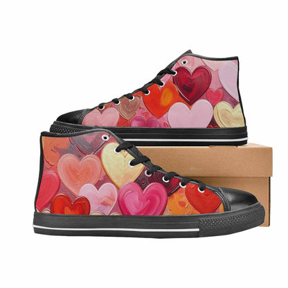 WOMEN'S No Words Or High Top Canvas Wallpaper Art Custom Shoes