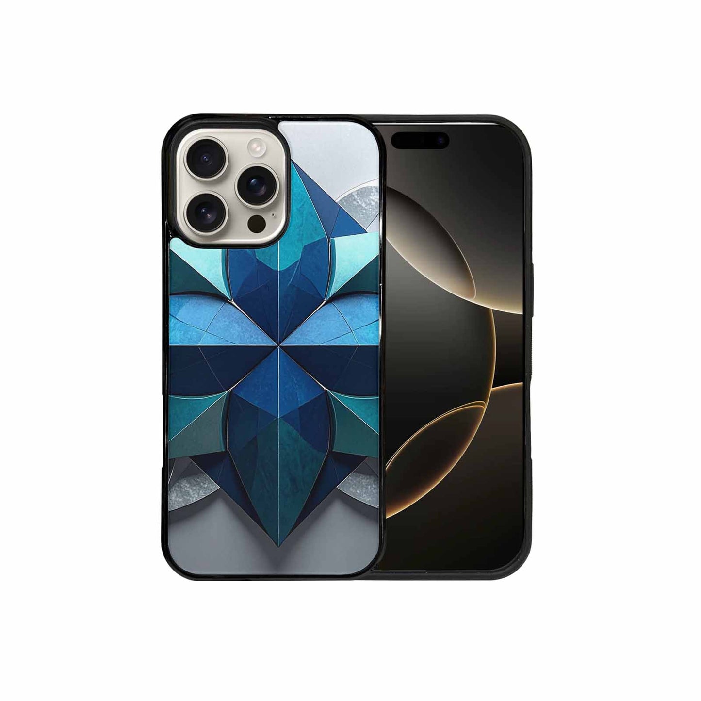 iPhone 16 Pro Max Case — Geometric Origami Art Pattern, Customized Protective Case