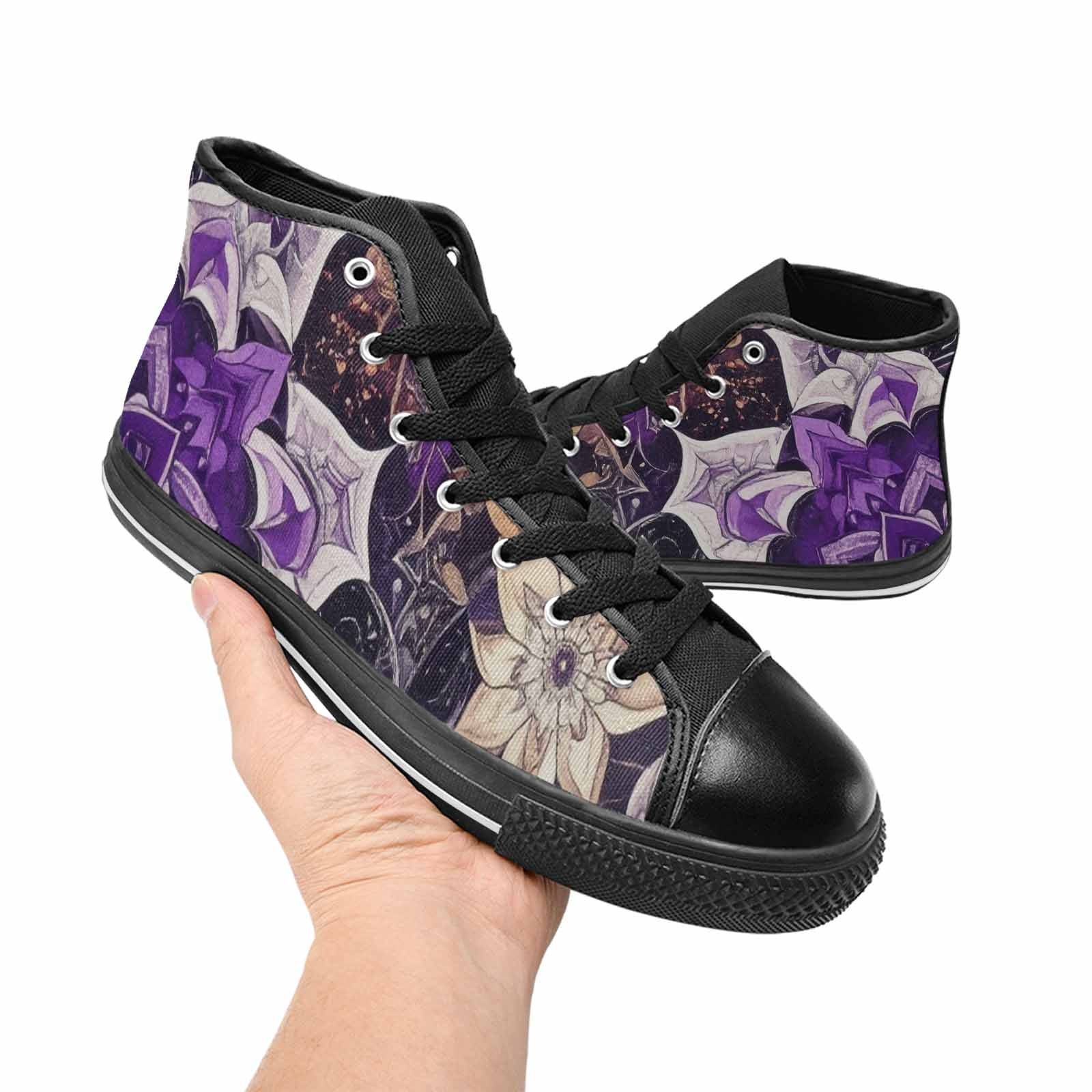 WOMEN'S Mandala High Top Canvas Dark Academia Shoes