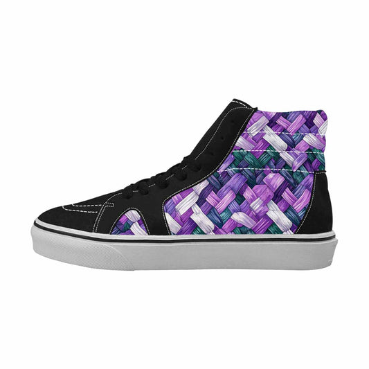 WOMEN'S Genderqueer Flag Color High Top Canvas Y2K Custom Shoes
