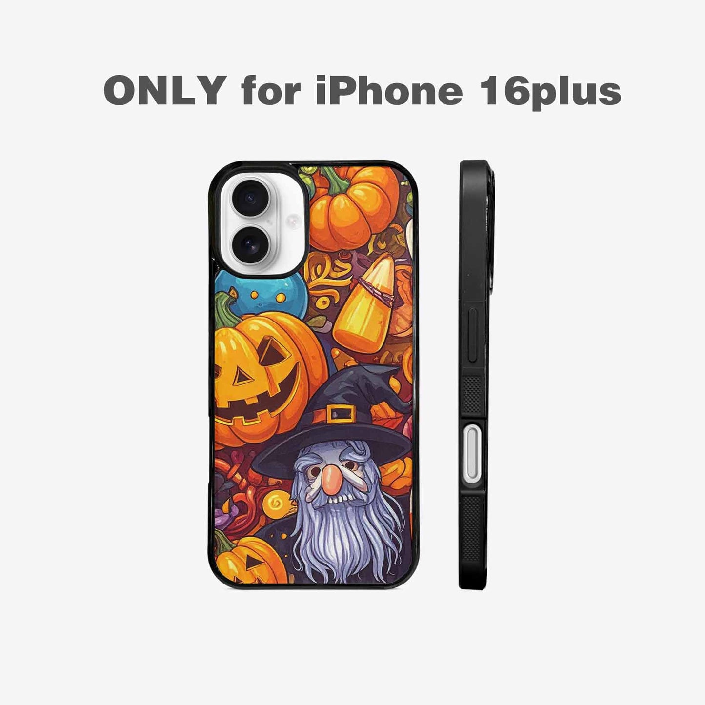iPhone 16 Plus Case — Halloween Art Print Edge To Edge, Unique Phone Case Design