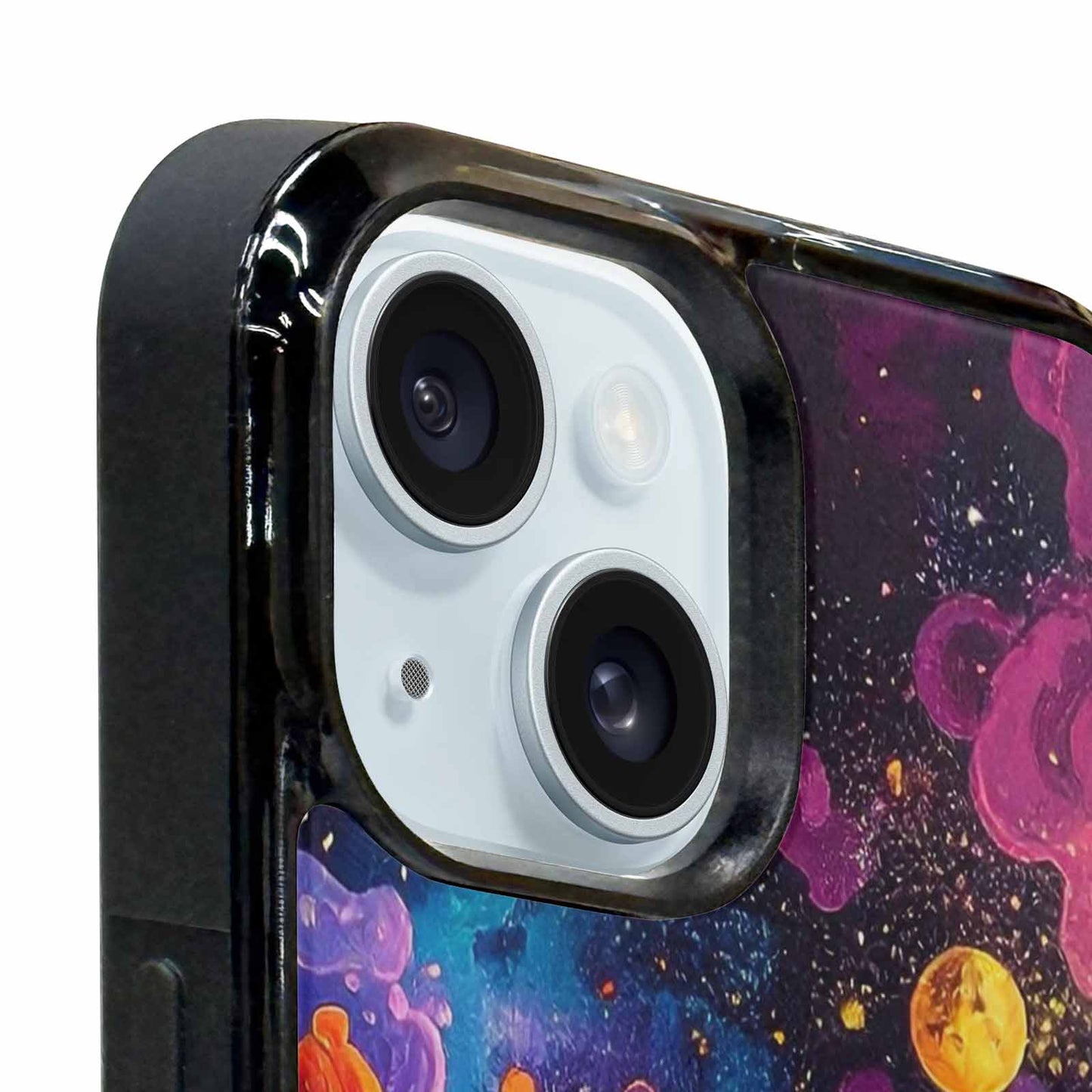 iPhone 15 Plus Case — Cosmic Creature And Object Mashup Pattern, Personalized Phone Case
