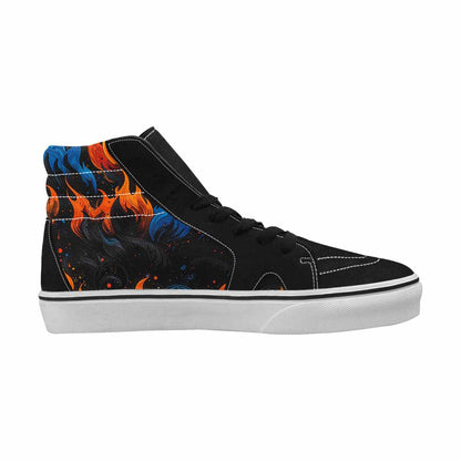 MEN'S Flame Burst High Top Canvas Wallpaper Art Sneakers