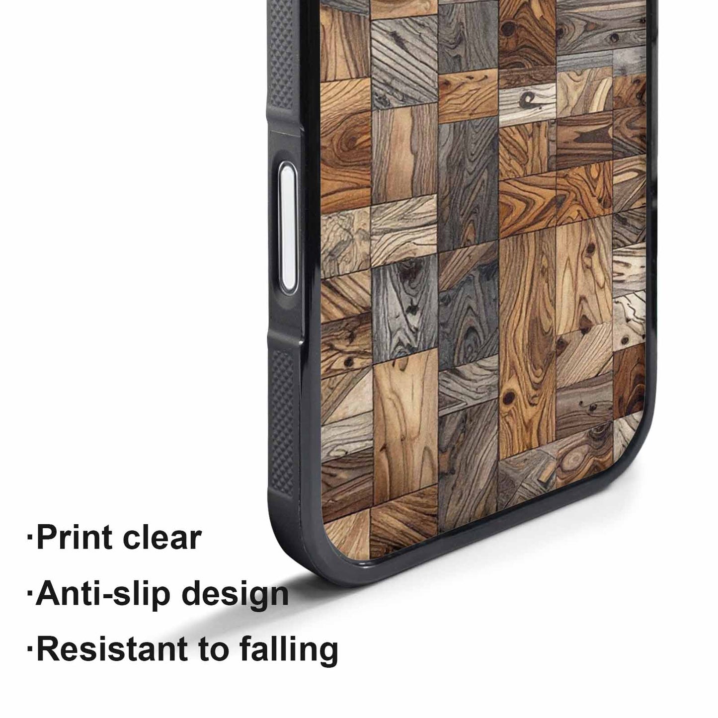 iPhone 17 Pro Max Case — Small Wood Grain Texture Original Art, Custom Phone Case