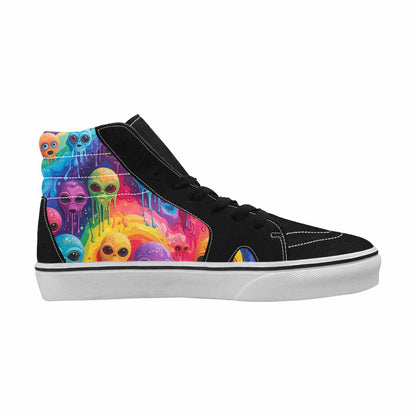 MEN'S Aliens  Tie Dye High Top Canvas Vivid Custom Sneakers