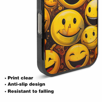 iPhone 16 Pro Case — Melting Moon Smiley Red Splatt Ipd, Custom Phone Case