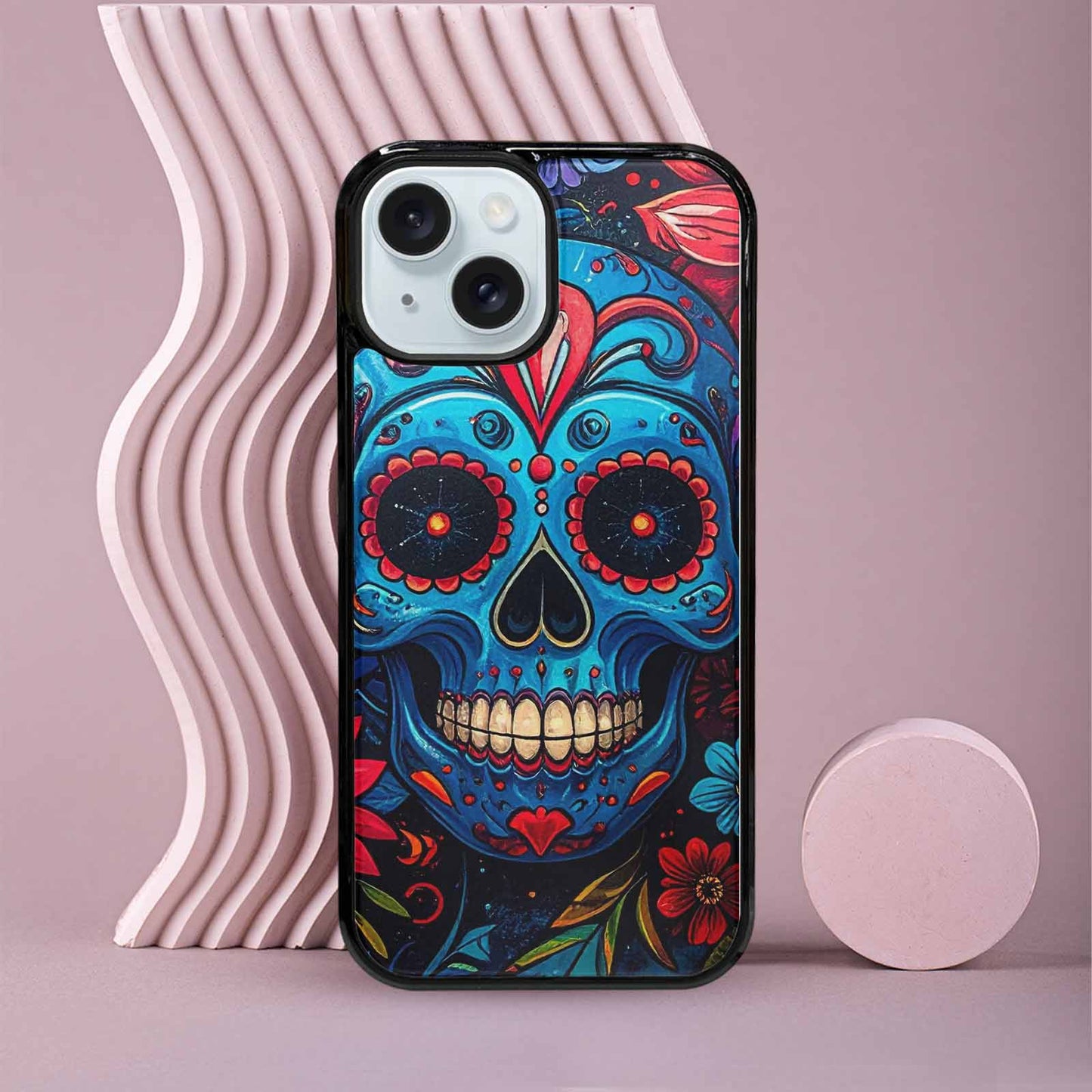 iPhone 15 Case — Graffiti Skull, Custom Designed Case Cover