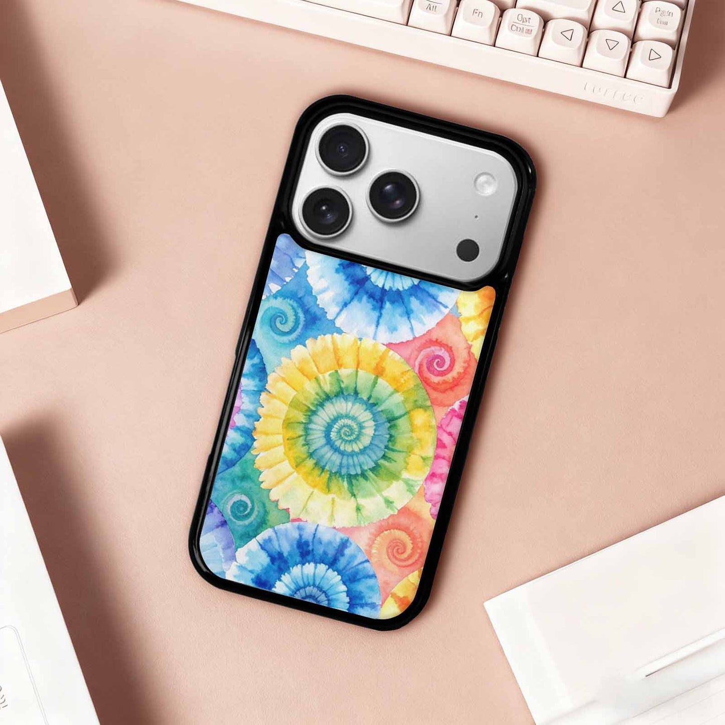 iPhone 17 Pro Case — Small Tie Dye Swirl Pattern Tie, Custom Phone Case