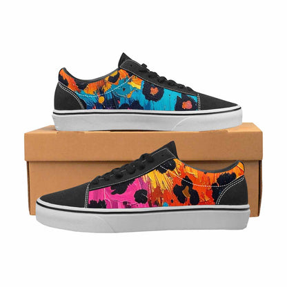 WOMEN'S Full Color Vibrant Animal Lace-Up Canvas Vivid Custom Sneakers