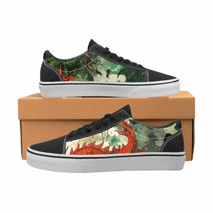 WOMEN'S Dragon Scale Lace-Up Canvas Dark Academia Sneakers