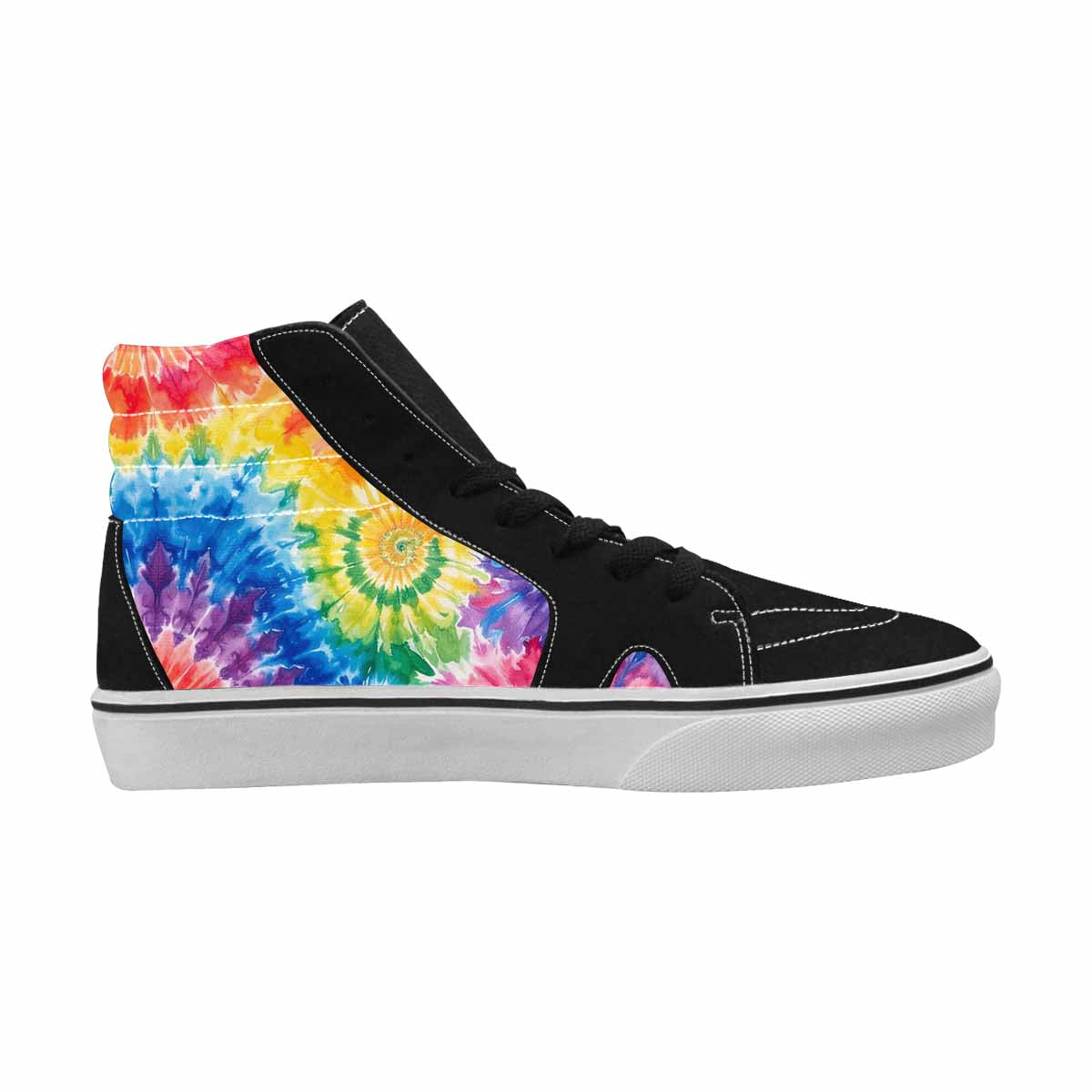 WOMEN'S Tie Dye Swirl High Top Canvas Cottagecore Sneakers