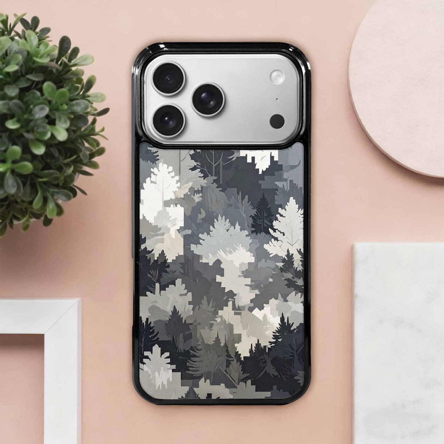 iPhone 17 Pro Max Case — Small Military Camouflage Blotch Camo, Custom Print Case Cover