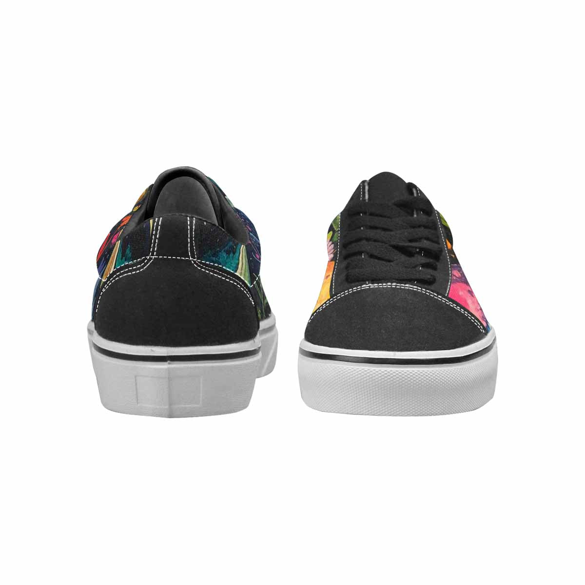 WOMEN'S Aliens Lace-Up Canvas Vibrant Chaos Custom Sneakers