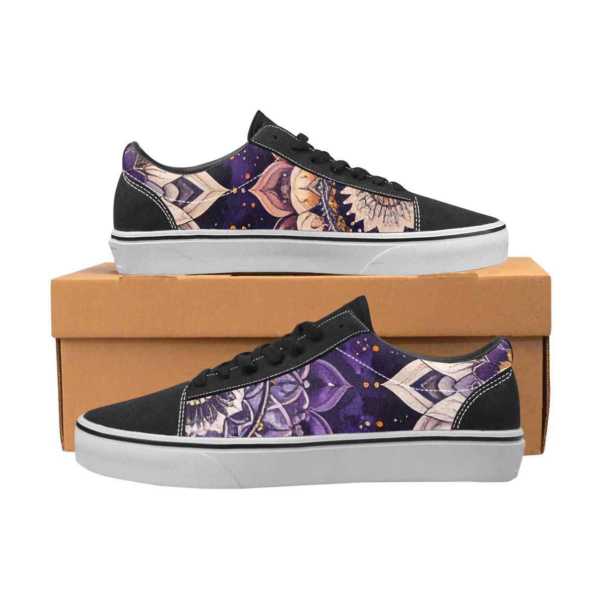 WOMEN'S Mandala Canvas Lace-Up Vibrant Chaos Shoes