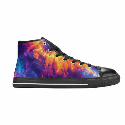 WOMEN'S Tie Dye Galaxy High Top Canvas Dark Academia Custom Sneakers