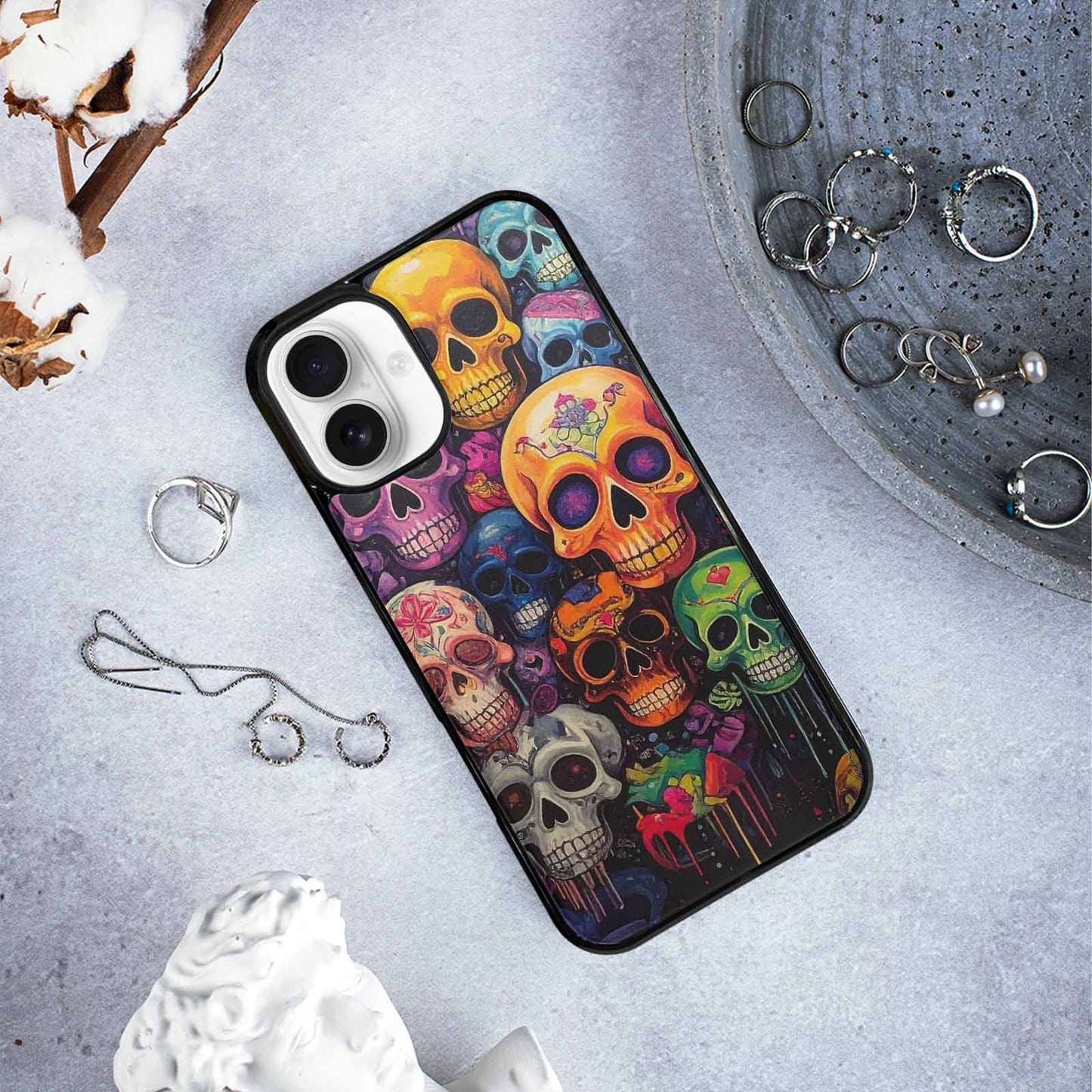 iPhone 16 Plus Case — Skulls General Skulls Pattern, Custom Phone Case