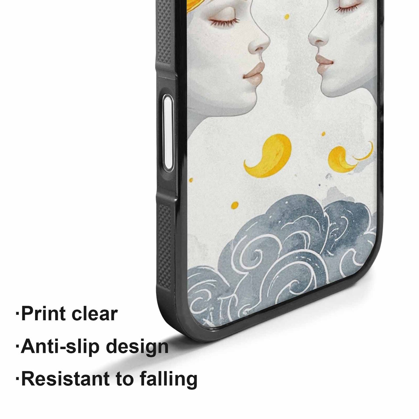 iPhone 17 Case — Gemini Twins Zodiac Pattern, Original Art, Custom Phone Case