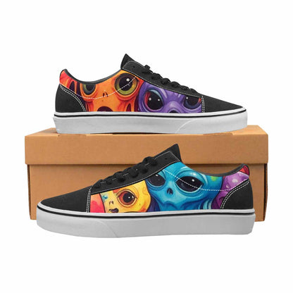 WOMEN'S Melting Aliens Lace-Up Canvas Surreal Custom Shoes