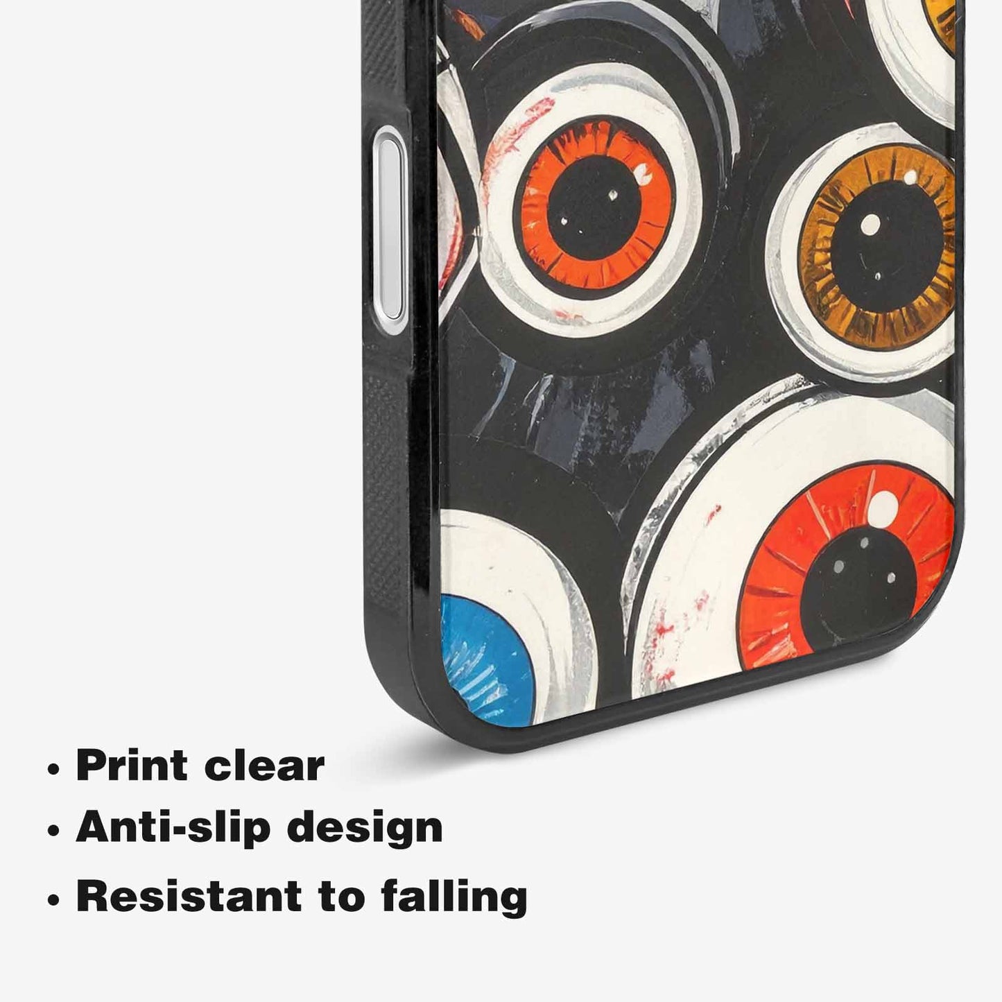 iPhone 16 Plus Case — Googly Cartoon Eyeballs, Custom Printed Phone Case