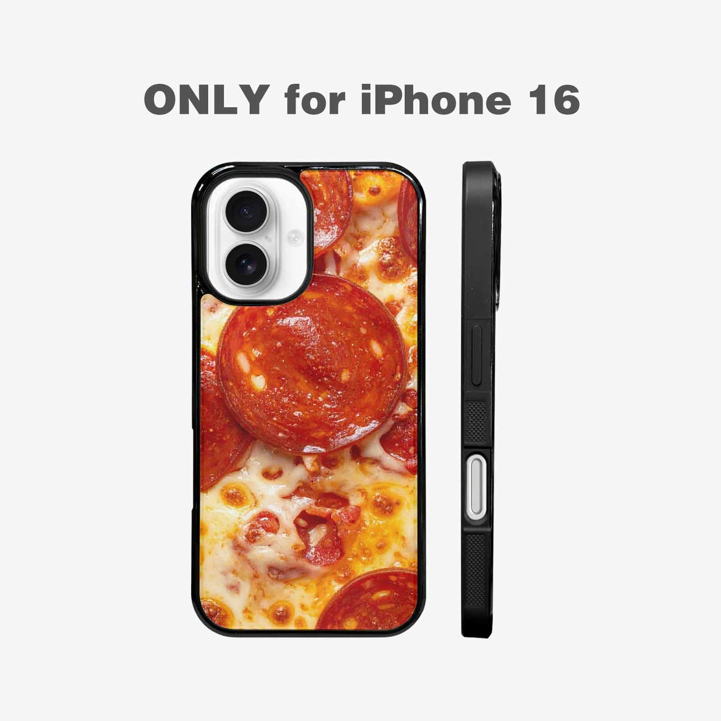 iPhone 16 Case — Pepperoni Pizza Print, Unique Phone Case Design