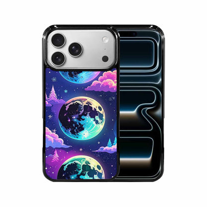 iPhone 17 Pro Max Case — Neon Winter Moon Cartoon Cute, Original Design Phone Case