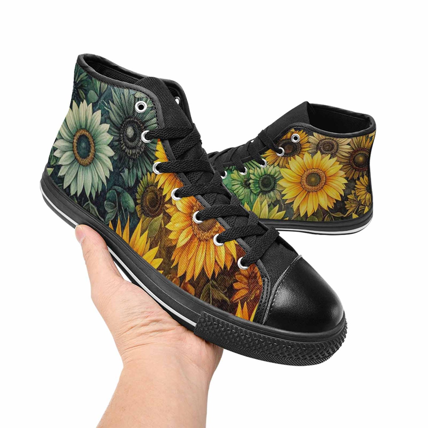 WOMEN'S Sunflower High Top Canvas Y2K Sneakers