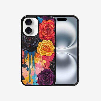 iPhone 16 Case — Gothic Rose Gothic Roses Pattern Hundreds, Customized Protective Case