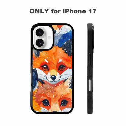 iPhone 17 Case — Watercolor Kawaii Fox Watercolor Abstract, Custom Print Case Cover