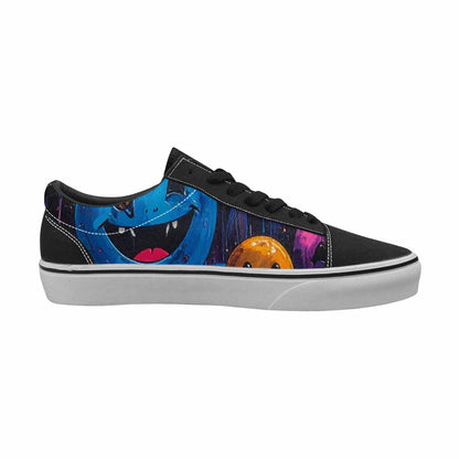 WOMEN'S Smiley Faces  Glow Lace-Up Canvas Vivid Sneakers