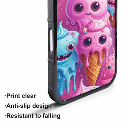 iPhone 17 Pro Max Case — Melting Icecream Cone Monster Original Art, Custom Made Phone Cover