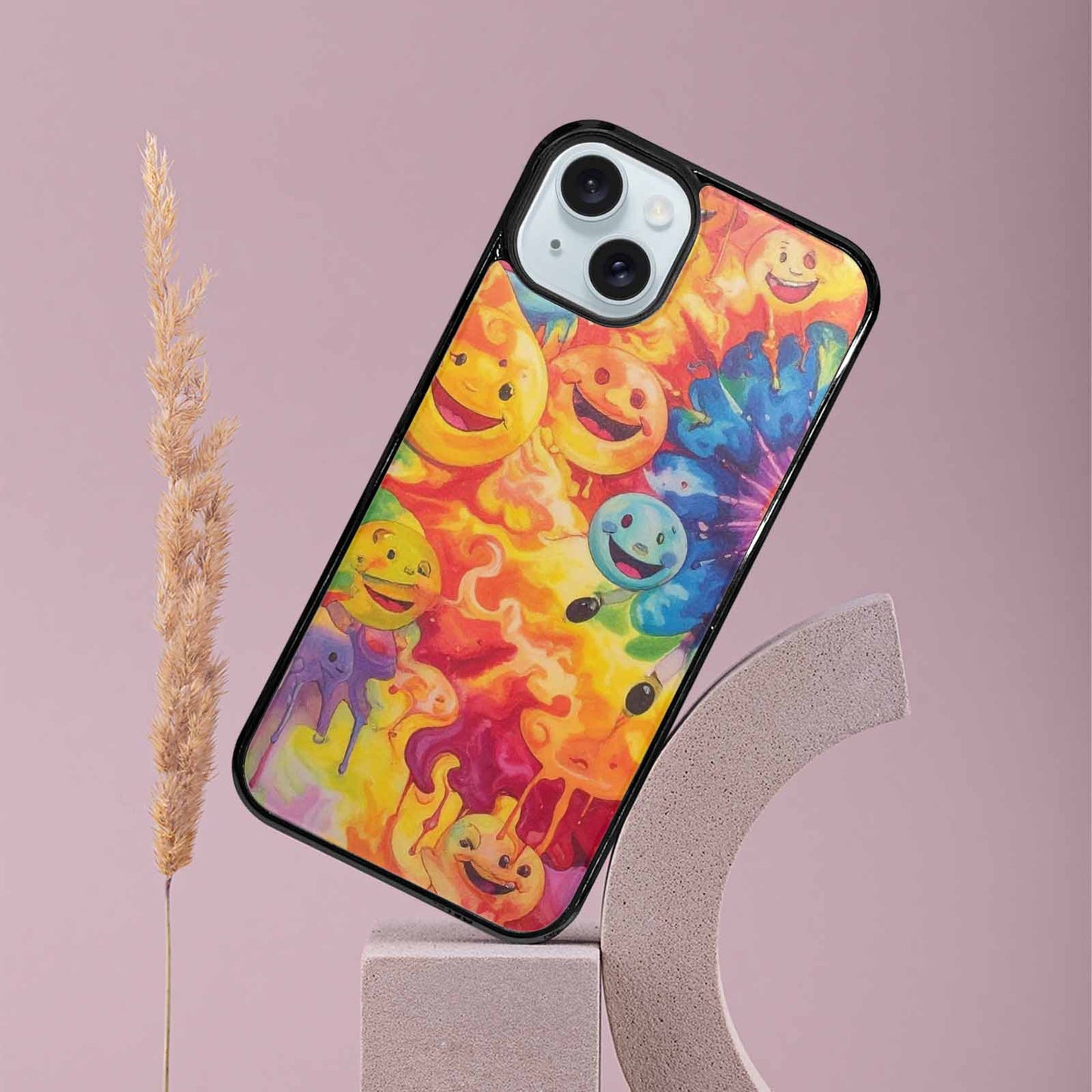 iPhone 15 Plus Case — Smiley Facessmiley Faces Tie D 4f3, Custom Art Phone Cover