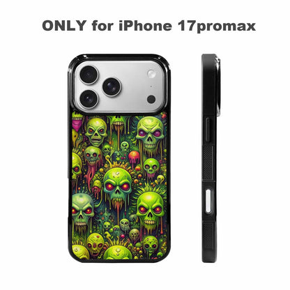 iPhone 17 Pro Max Case — Toxic Radioactive Creature Pattern Original Art, Custom Made Phone Cover