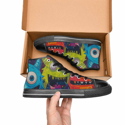 MEN'S Goofy Cartoon Monster High Top Canvas Cottagecore Sneakers