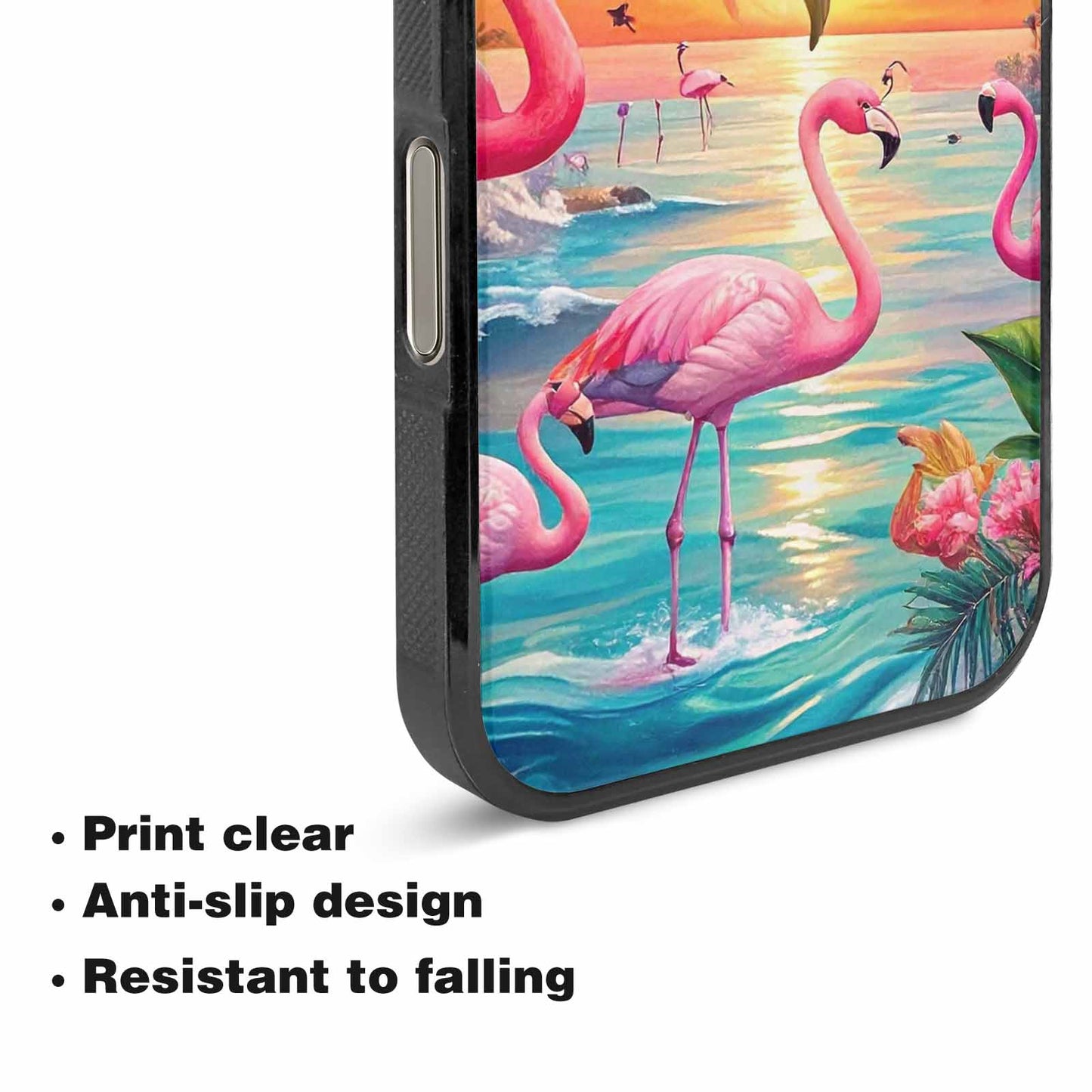 iPhone 16 Pro Case — Flamingo Tropical Flamingo Tropical Pattern Hundreds, Personalized Phone Case