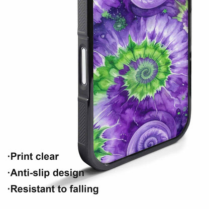 iPhone 17 Pro Max Case — Tie Dye Purple Green Tie Dye, Custom Designed Case Cover