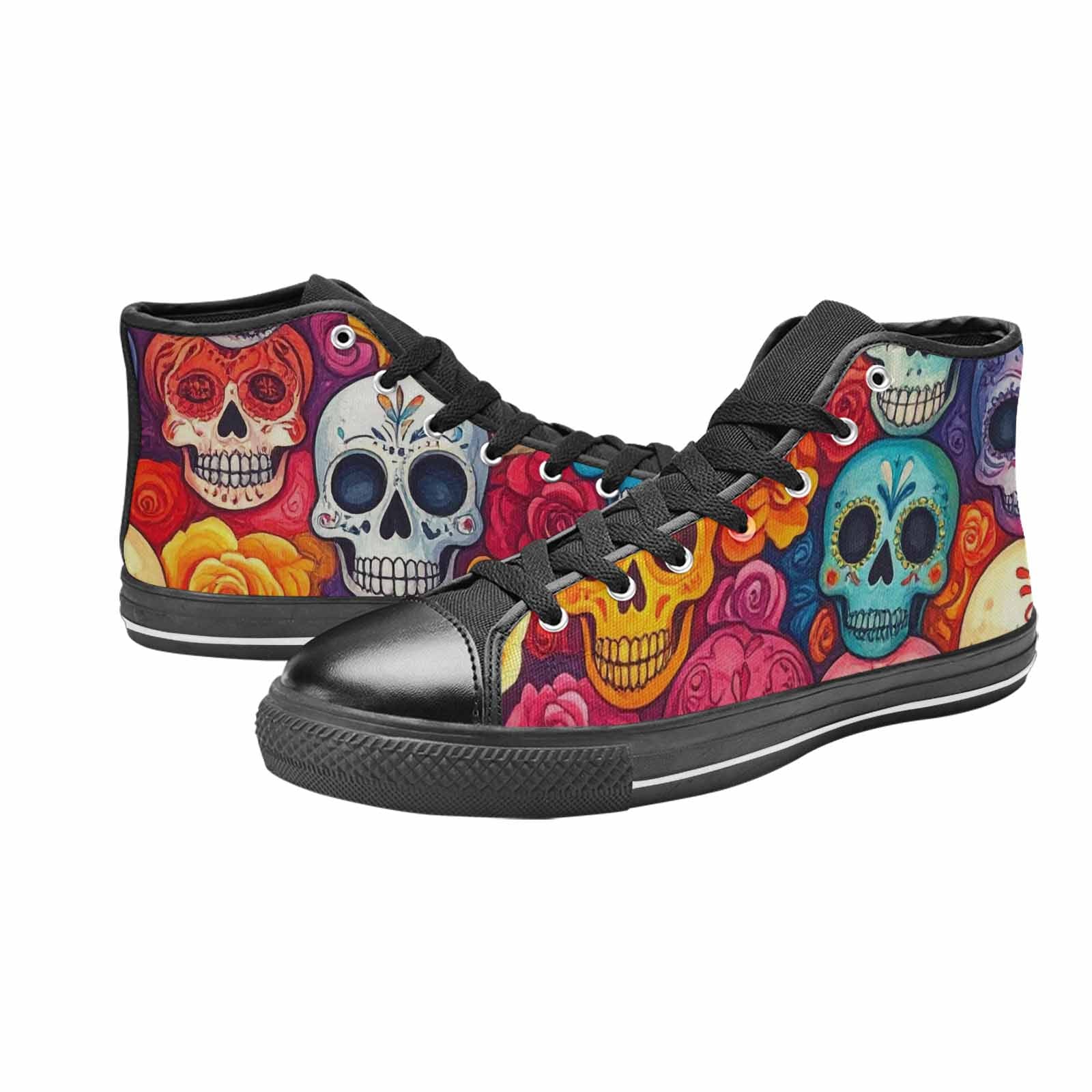 MEN'S Skull High Top Canvas Surreal Sneakers