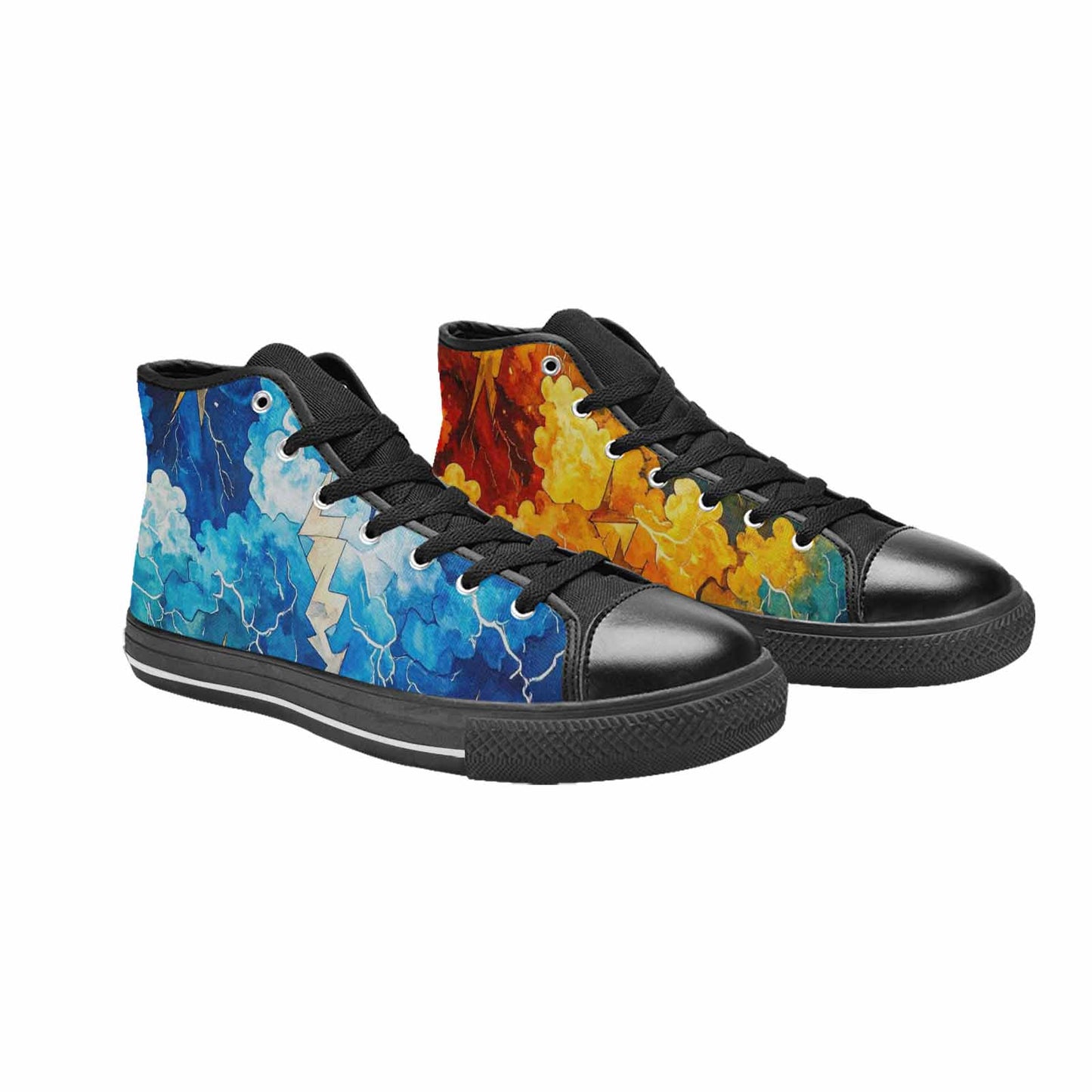 MEN'S Lightning Bolt High Top Canvas Cottagecore Sneakers