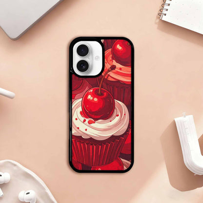 iPhone 17 Case — Retro Cherry Cupcake Retro Vintage, Customized Protective Case