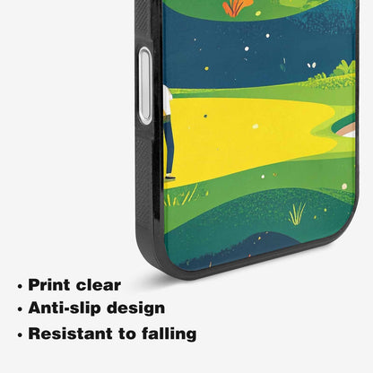iPhone 16 Case — Golf Cartoon Art Pattern, Customized Protective Case