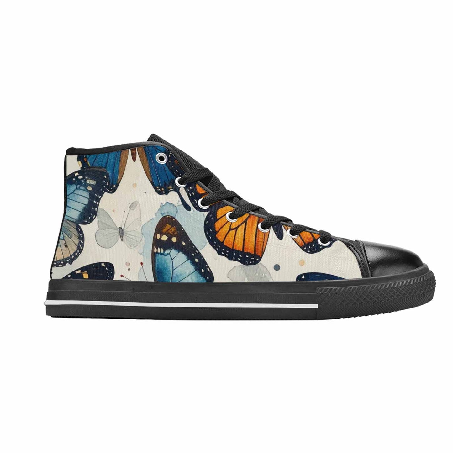 MEN'S Butterfly Wing High Top Canvas Dark Academia Custom Sneakers
