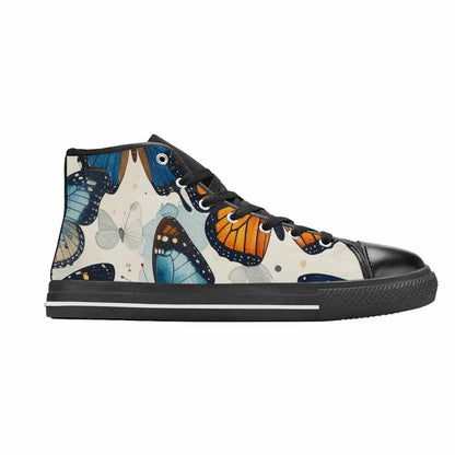 MEN'S Butterfly Wing High Top Canvas Dark Academia Custom Sneakers