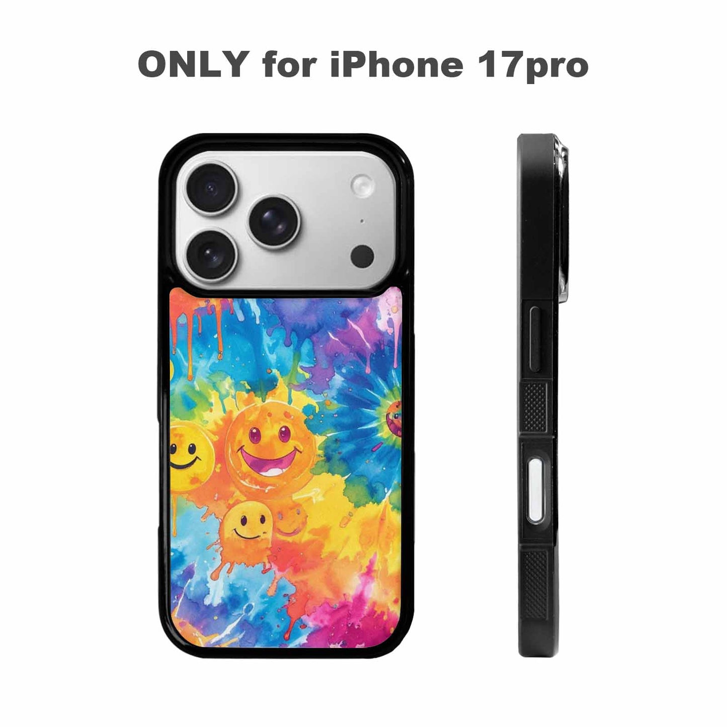 iPhone 17 Pro Case — Smiley Facessmiley Faces Tie Original Art, Custom Phone Case