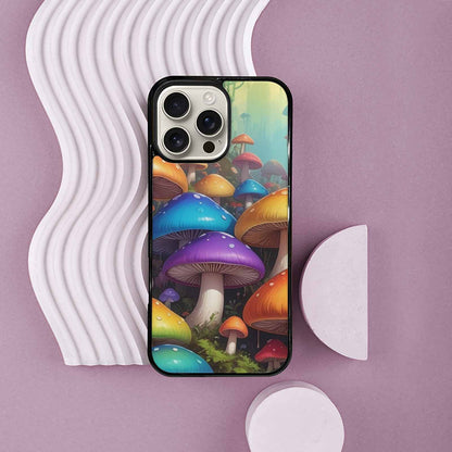 iPhone 16 Pro Max Case — Overlapping Endlessly No Empty Space Mushrooms, Original Design Phone Case
