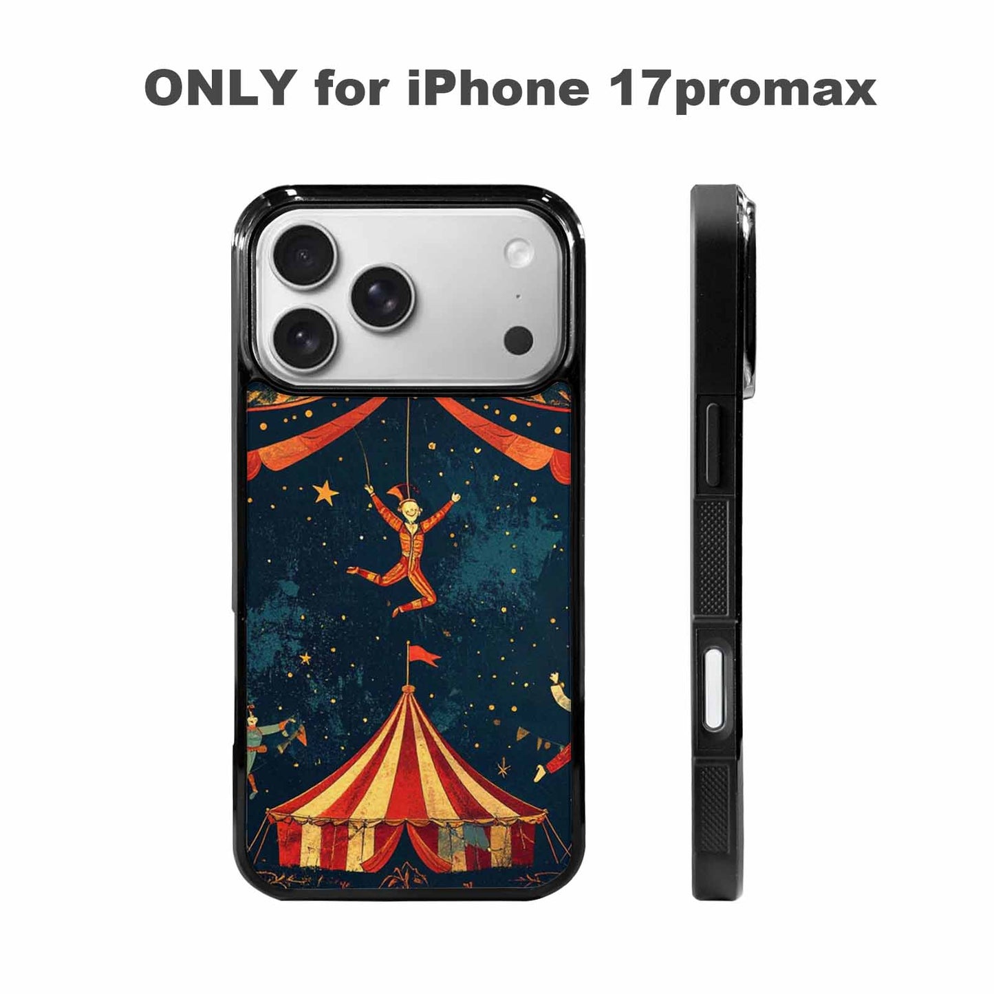 iPhone 17 Pro Max Case — Vintage Circus Art Pattern Retro Vintage, Custom Art Phone Cover