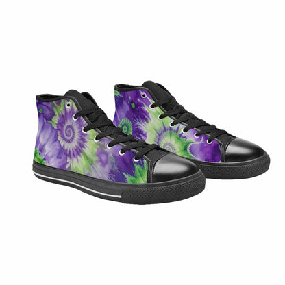 MEN'S Tie Dye - High Top Canvas Cottagecore Custom Sneakers