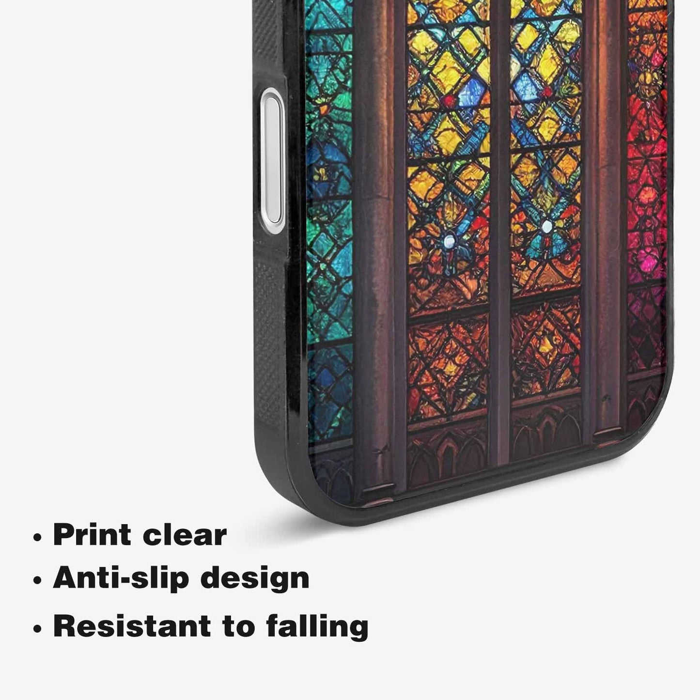 iPhone 16 Case — Stained Glass Cathedral, Custom Art Phone Cover
